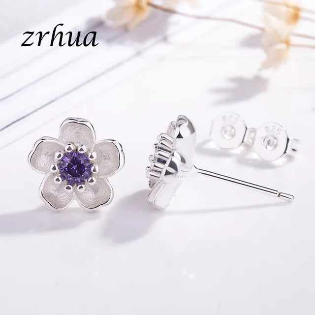 Newest 925 Sterling Silver Needle Women's Jewelry Cute Chic Stud Earrings for School Girls Kids Lady Birthday Gifts S925 Stamp