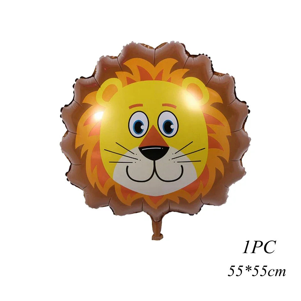 1PC 16inch Animal Digital Foil Balloons Party Decoration Happy Birthday Number Ball Decoration Ballon Gift Party Supplies