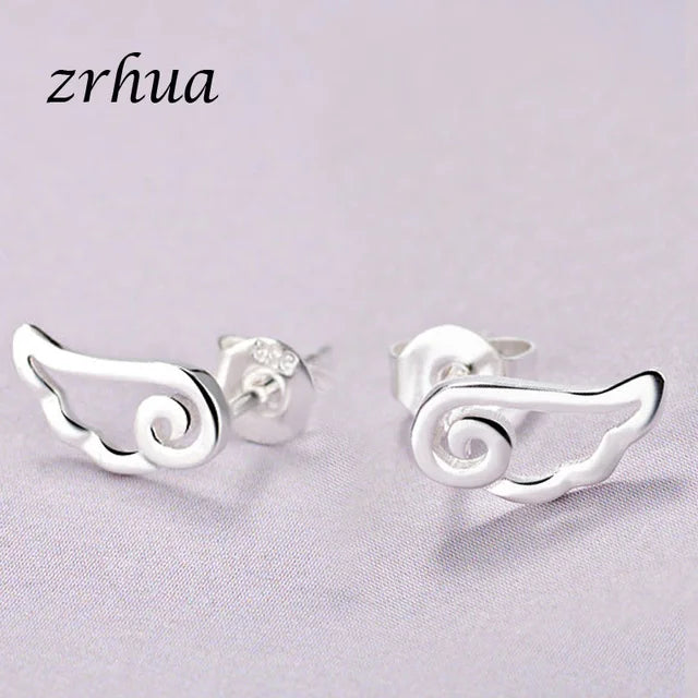 Newest 925 Sterling Silver Needle Women's Jewelry Cute Chic Stud Earrings for School Girls Kids Lady Birthday Gifts S925 Stamp