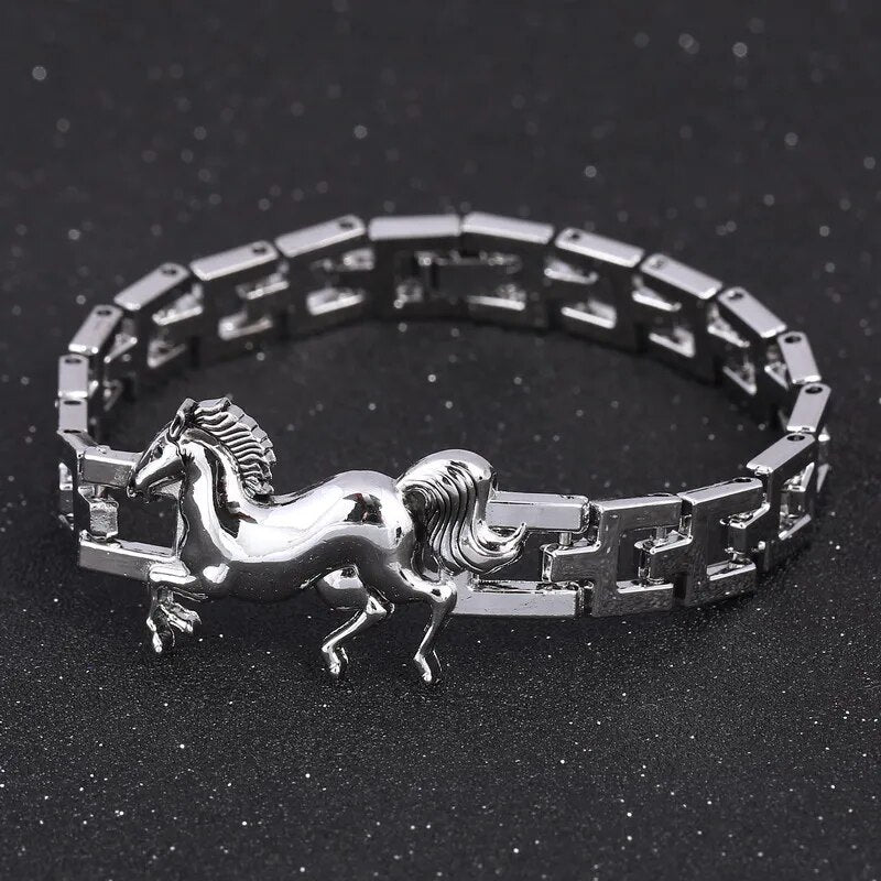 Black Fire Dragon Beads Bracelets Men Vintage Halloween Jewelry Alloy Metal Bracelets&Bangles Homme Drop Shipping