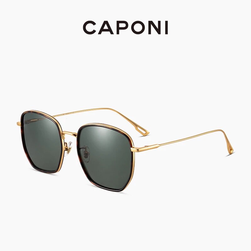 CAPONI Women's Sunglasses Fashion Polarized Sun Glasses For Female Trending Retro Brand Eyewear UV400 Protect Shades CP31016