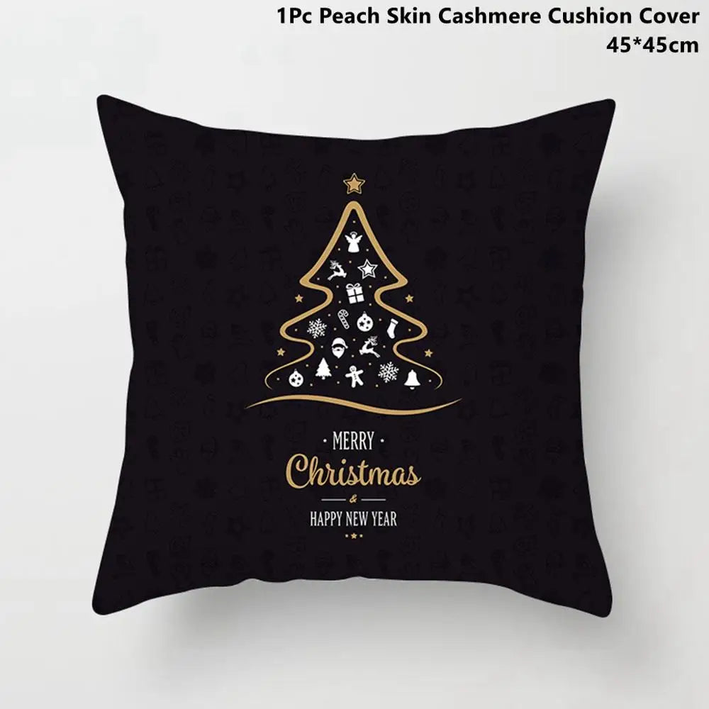 Taoup Gold Merry ChristmasTree Elk Garland Pillowcase Xmas Decor for Home Decor for Christmas Ornaments Xmas Noel New Year Gifts