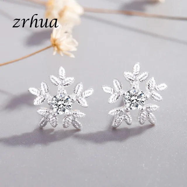 Newest 925 Sterling Silver Needle Women's Jewelry Cute Chic Stud Earrings for School Girls Kids Lady Birthday Gifts S925 Stamp