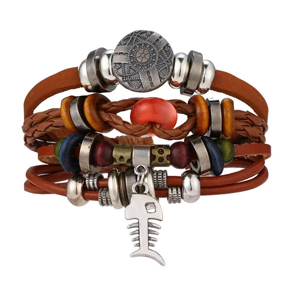 IFMIA Vintage Multi-layer Leather Bracelet Ladies Men's Bracelet Jewelry Bracelets Bangles New Style Party Gift Bohemian Gifts