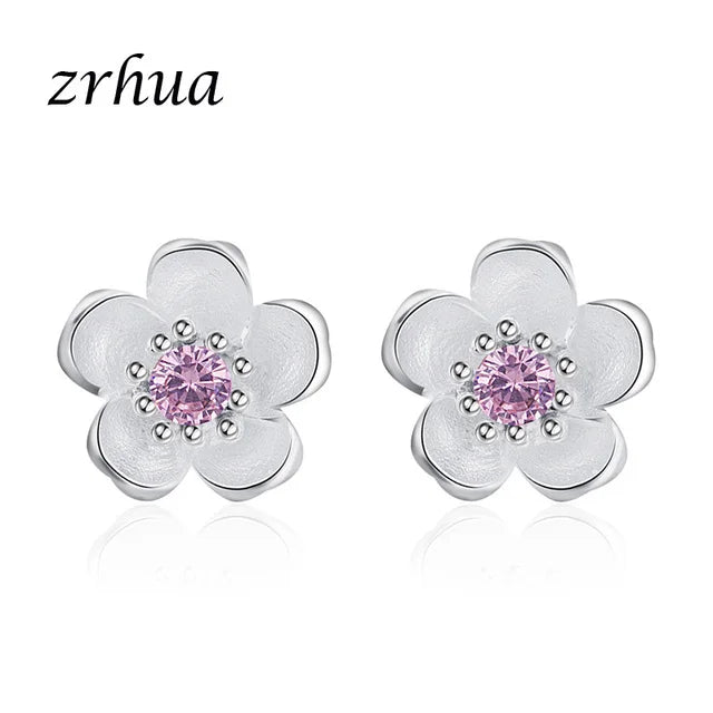 Newest 925 Sterling Silver Needle Women's Jewelry Cute Chic Stud Earrings for School Girls Kids Lady Birthday Gifts S925 Stamp