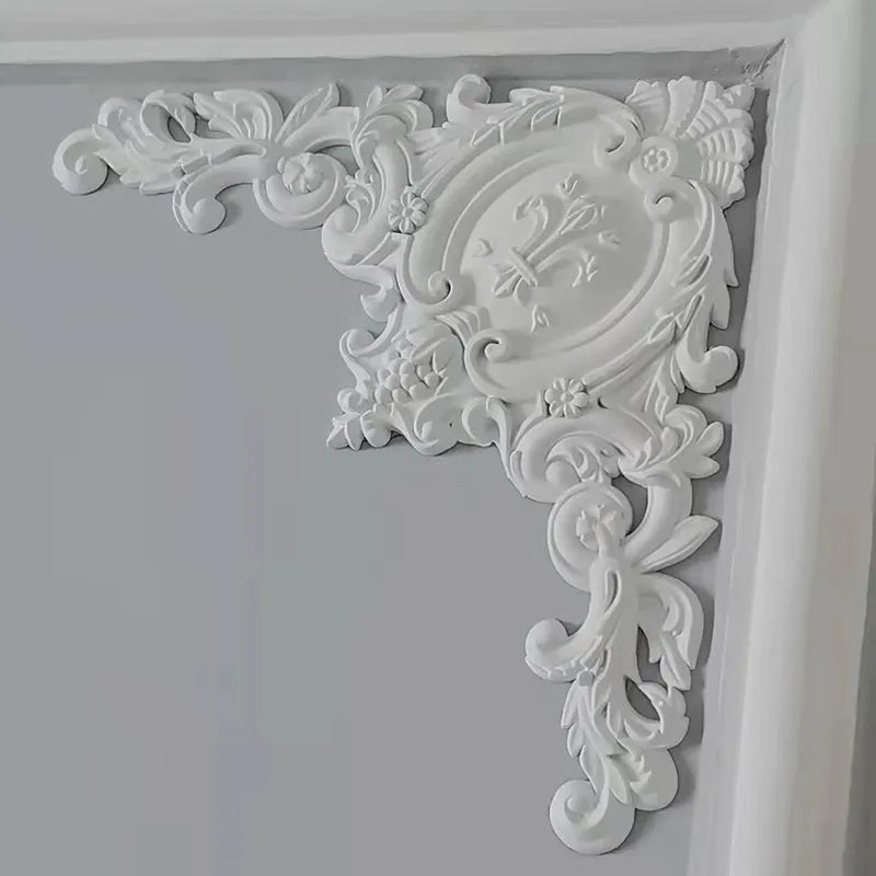 European style ceiling corner flower background wall passway decorative wall stickers Wedding home decoration non-wood carvings