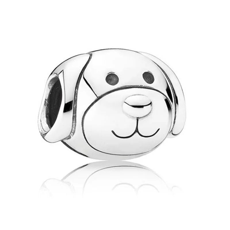New Animal Footprint Musical Note Safety Chain Crown Boy Pendant Fits Pandora Charm Bracelet DIY Women's Original Beading Gifts