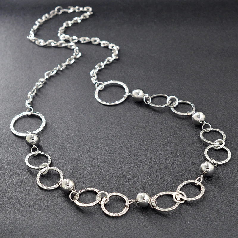 Sunny Jewelry Fashion Jewelry 2021 Round Ball Necklace Long Chain Women's  Jewelry High Quality  For Daily Wear Gift Anniversary