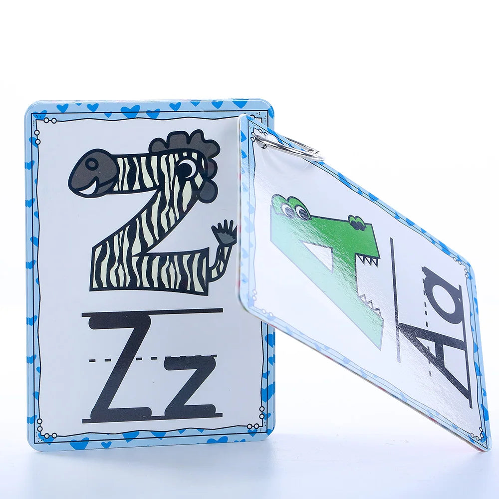 Alphabet 26 Letters 156 Phonics Words English Flash Cards Early Development Educational Toys Children Kids Montessori Learning T