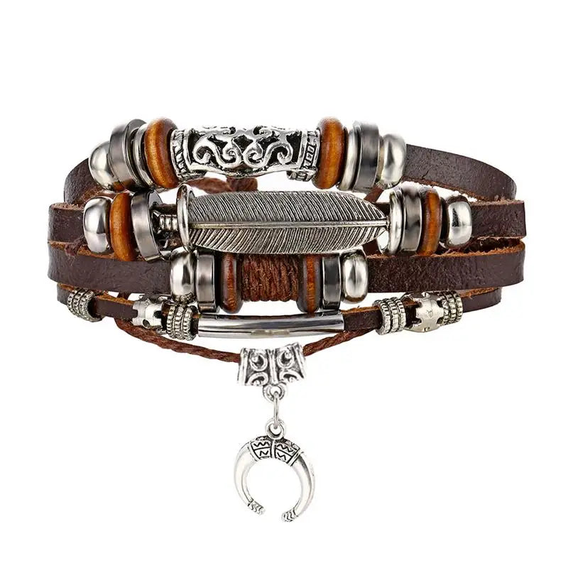 IFMIA Vintage Multi-layer Leather Bracelet Ladies Men's Bracelet Jewelry Bracelets Bangles New Style Party Gift Bohemian Gifts
