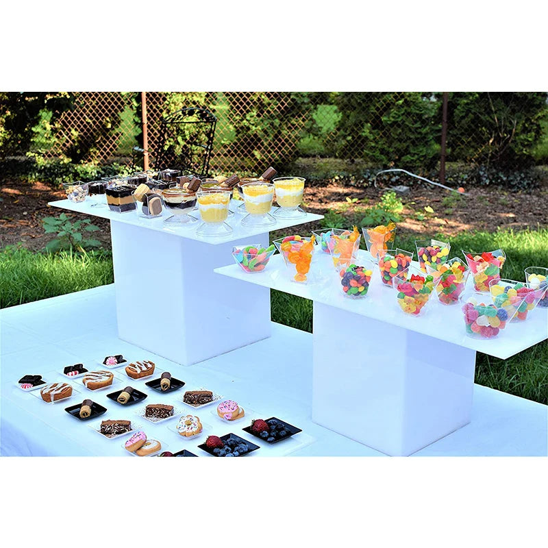 20 Pieces x Home Party Disposable Plastic Tableware Supplies, 70*44mm/60ml Petal Dessert Cake Bowl
