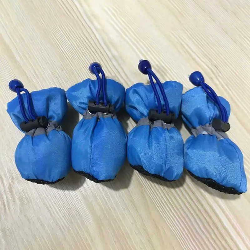 Winter Warm Pet Dog Shoes 4pcs/set Waterproof Antiskid Puppy Shoes for Small Medium Dogs Anti-slip Rain Snow Boots Pet Protectio