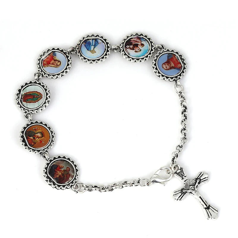 Jewelry 2020 Trend The Heart of Jesus Bracelet Crucifixion Statue Bracelet Christmas Present Catholic Gifts Virgin Mary