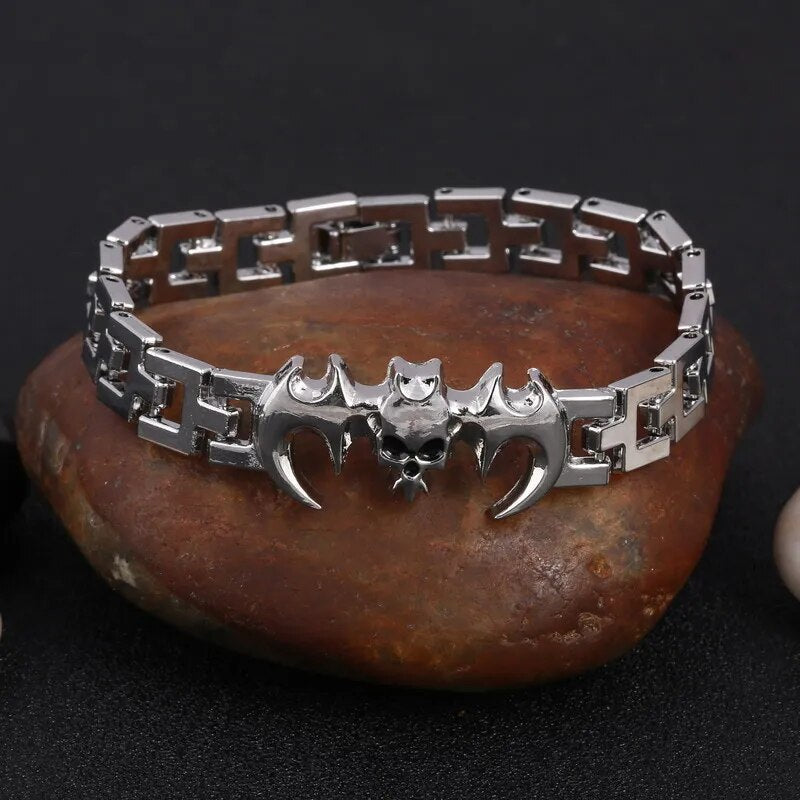 Black Fire Dragon Beads Bracelets Men Vintage Halloween Jewelry Alloy Metal Bracelets&Bangles Homme Drop Shipping