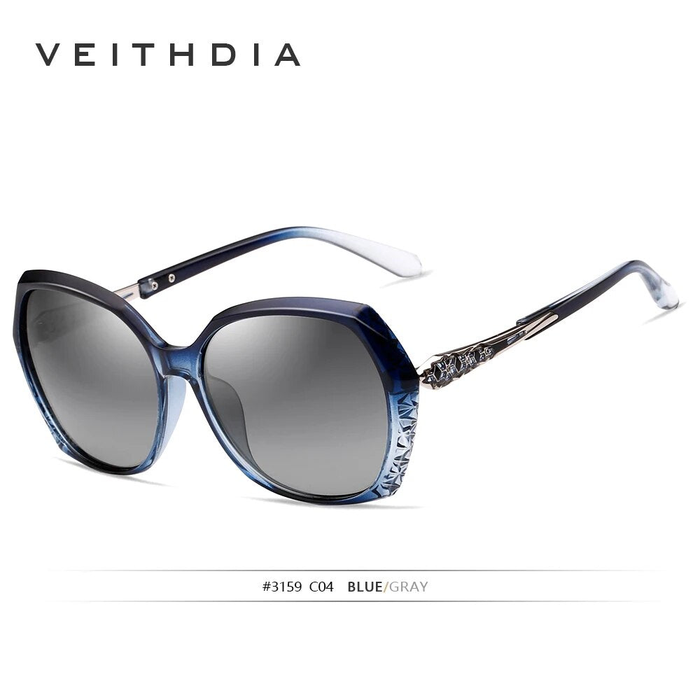 VEITHDIA Women's Sunglasses Fashion Polarized UV400 Gradient Lens Luxury Ladies Designer Eyewear Accessories For Female 3159