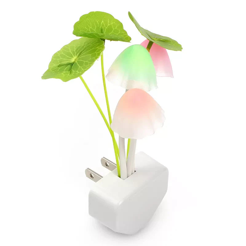 20V 3 LED Wall Light-control Sensor Night Light Induction Dream Fung  Mushroom Lamp Home Bedroom Decoration EU & US Plug
