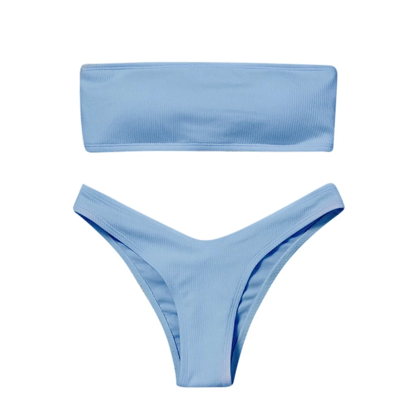 Two Piece Swimsuit Women Sexy Bikini Set Ruffle High Waisted Swimsuits 2 Piece Women's Bikini High Waisted Tummy Control New LW