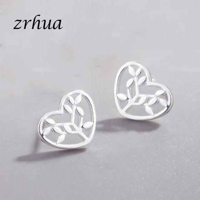 Newest 925 Sterling Silver Needle Women's Jewelry Cute Chic Stud Earrings for School Girls Kids Lady Birthday Gifts S925 Stamp