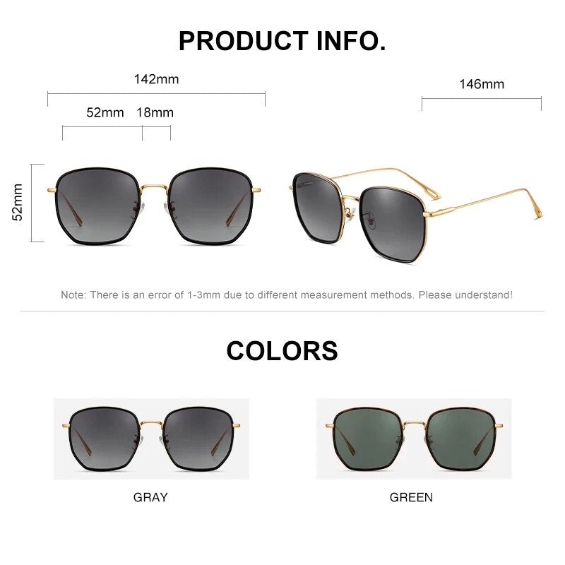 CAPONI Women's Sunglasses Fashion Polarized Sun Glasses For Female Trending Retro Brand Eyewear UV400 Protect Shades CP31016