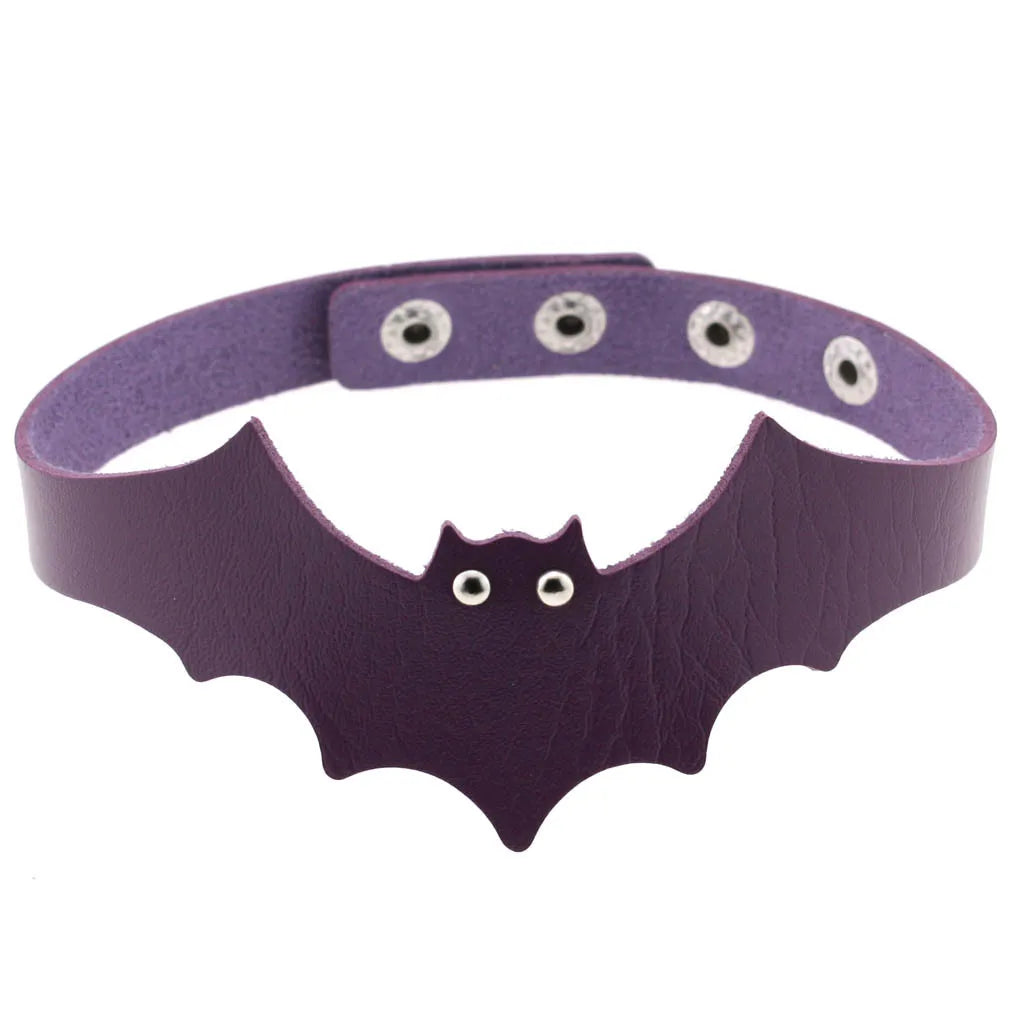 Emo Purple Goth Punk Leather Choker Necklaces Women Men Harajuku Black Rivet Metal Chian Necklace Halloween Cosplay Y2K Jewelry