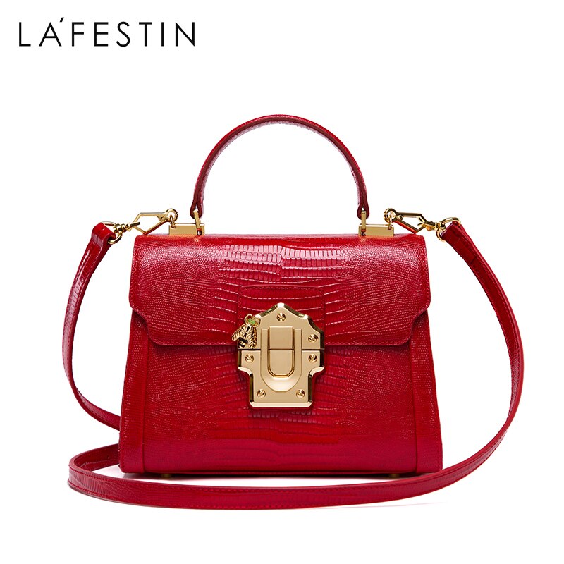 LA FESTIN 2021 New Women Serpentine Messenger Luxuury Leather Handbag Fashion Classic Crossbody One-shoulder Top Handle Tote Bag