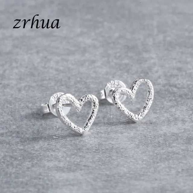 Newest 925 Sterling Silver Needle Women's Jewelry Cute Chic Stud Earrings for School Girls Kids Lady Birthday Gifts S925 Stamp