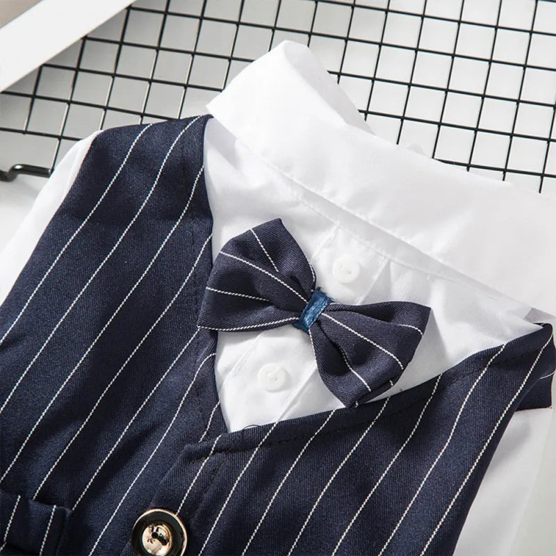 Dog Gentleman Wedding Suit Clothes Formal Shirt Pet Outfit Halloween Christmas Dog Costume For Small Dogs Bowtie Tuxedo