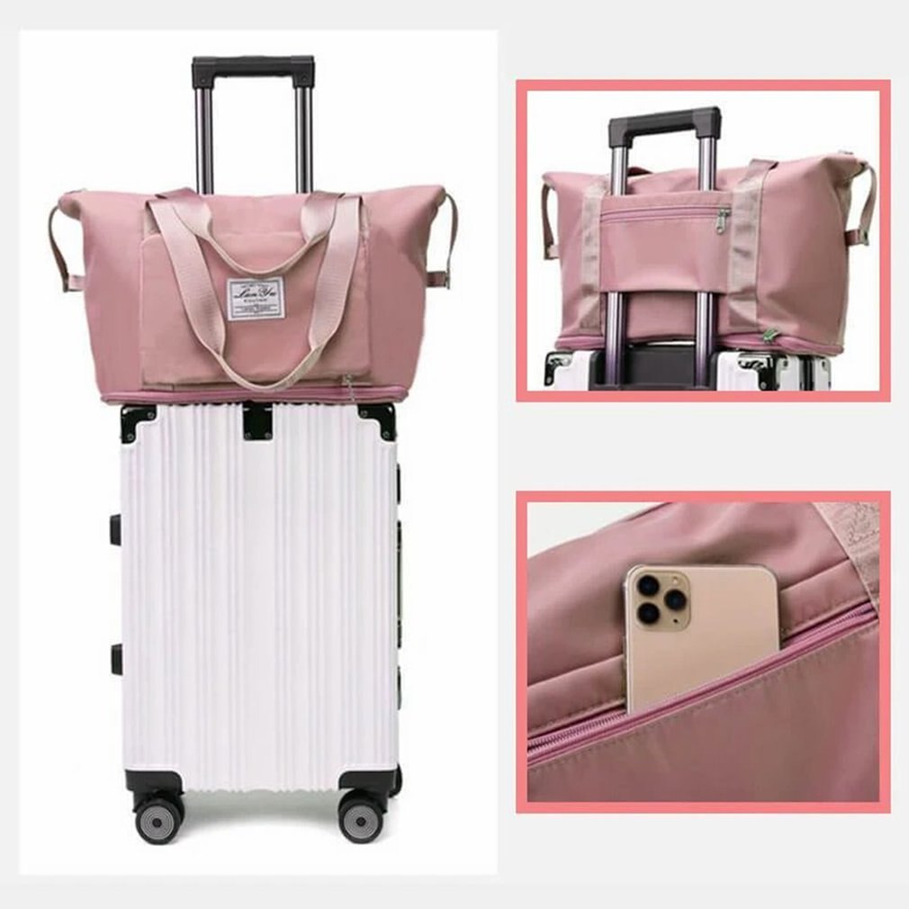 Large Capacity Folding Travel Bags Waterproof Tote Handbag Travel Duffle Bags Women Multifunction Dry&amp;wet Separation Bag