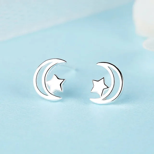 Newest 925 Sterling Silver Needle Women's Jewelry Cute Chic Stud Earrings for School Girls Kids Lady Birthday Gifts S925 Stamp