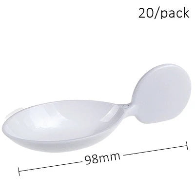 20 Pieces x Home Party Disposable Plastic Tableware Supplies, 70*44mm/60ml Petal Dessert Cake Bowl