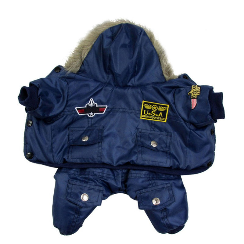 Winter Warm Dog Clothes Fleece Dog Coat Pet Hooded Jumpsuit For Small Medium Dog Cats Super Thicken Dog Jacket Pet Overalls