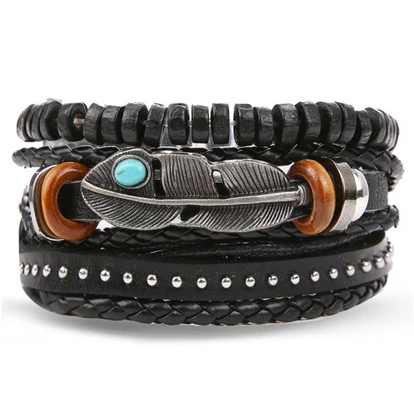 IFMIA Vintage Multi-layer Leather Bracelet Ladies Men's Bracelet Jewelry Bracelets Bangles New Style Party Gift Bohemian Gifts