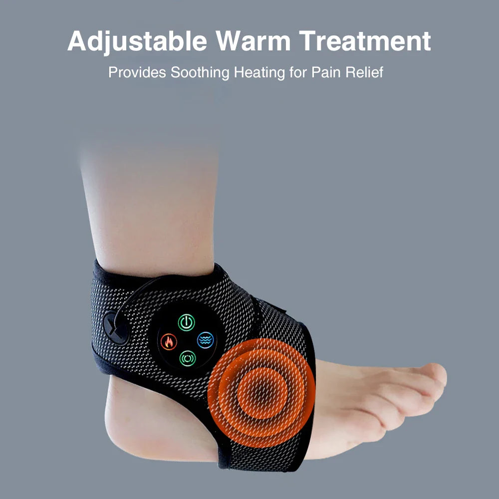 Smart Air Pressure Foot Massager Electric Ankle Brace Hot Compress Heating Multifunctional Vibration Pain Relief massageador