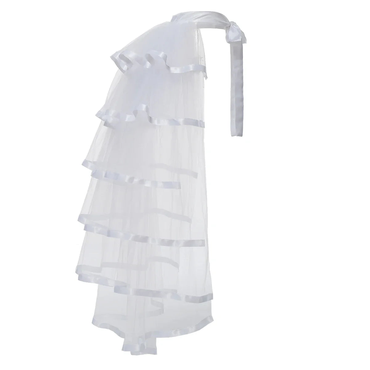 Steampunk Skirt Ruffles Tulle Overskirt Women Lady Gothic Punk Sexy Lolita Cocktail Party Puffy Mermaid Overskirts