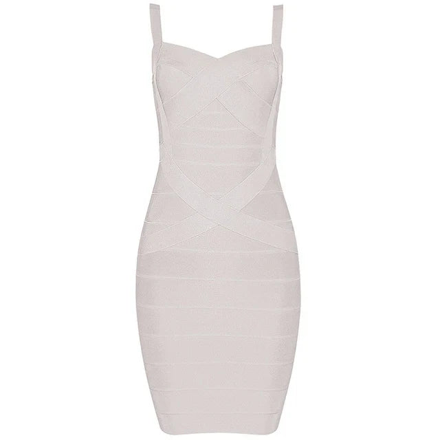 Club Ready Sleeveless Spaghetti Belt Stretching Fitness Club Mini Dress