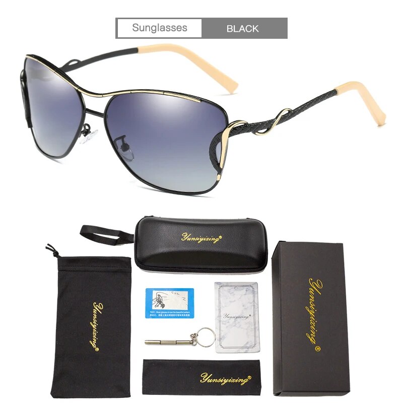 YSYX Polarized Women's Sunglasses Big Frame Fashion Sun Glasses For Women New Vintage Butterfly Female Eyewear Sunglasses  E-914
