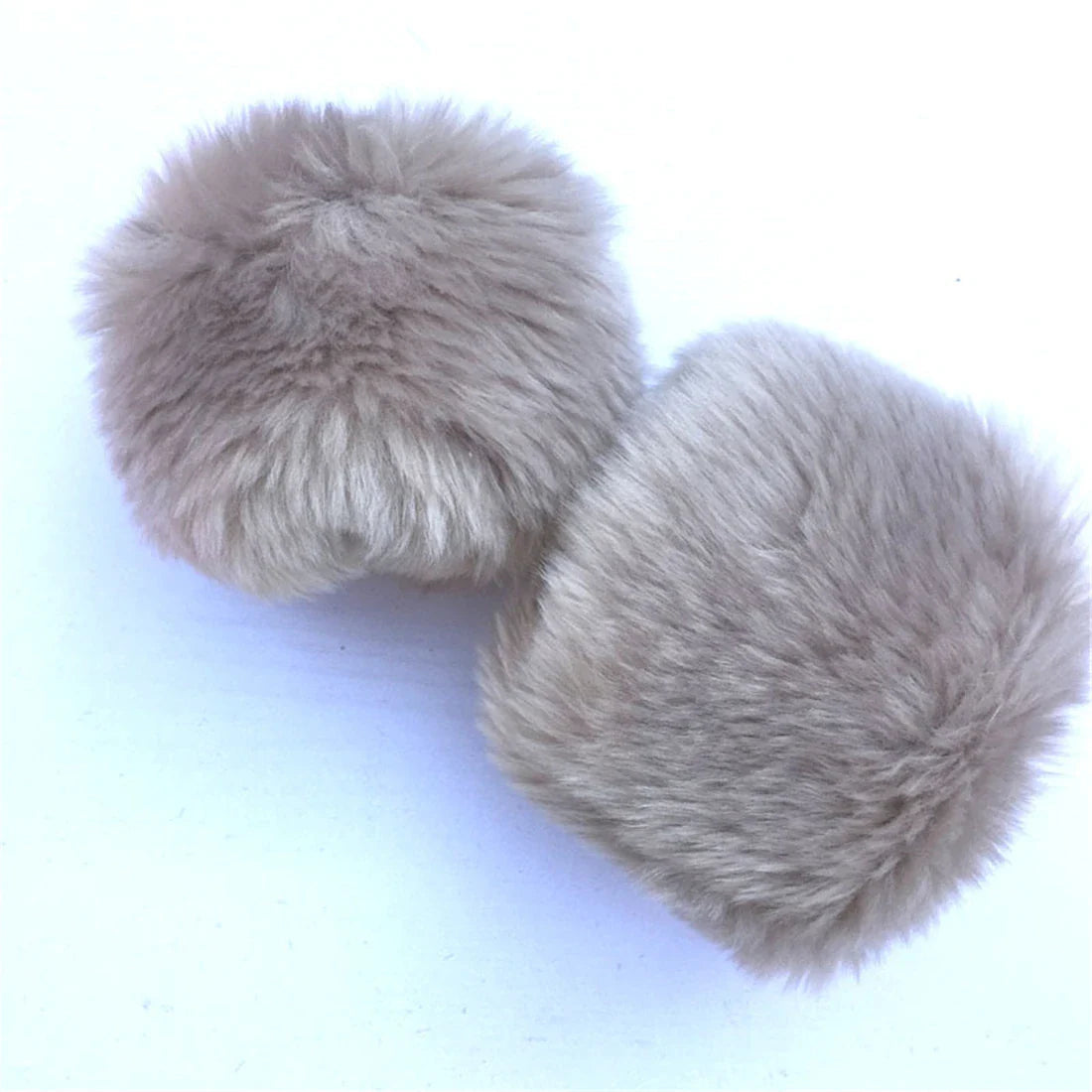 1 Pair Winter Warm Women Arm Warmer Faux Fur Soft Elastic Wrist Slap On Cuffs Arm Warmer Plush Thicken Accessories Gray White