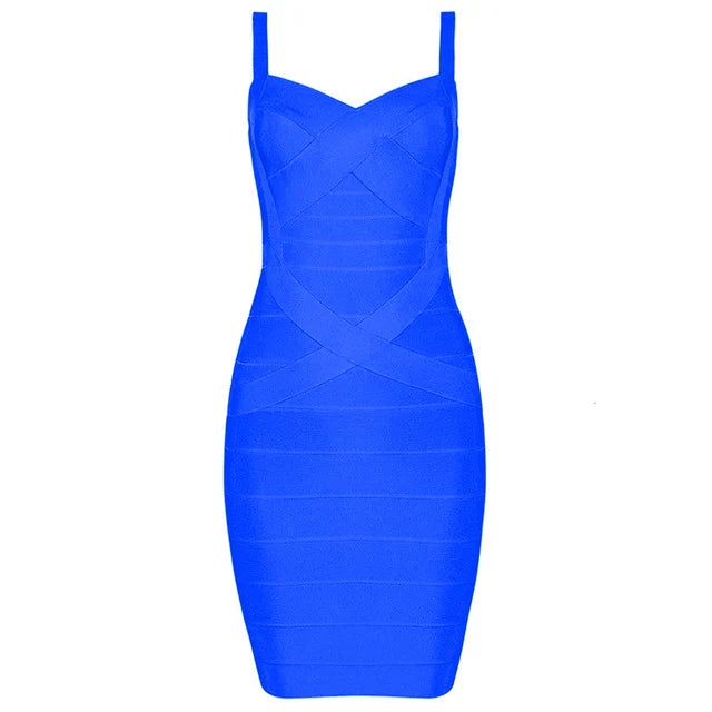Club Ready Sleeveless Spaghetti Belt Stretching Fitness Club Mini Dress