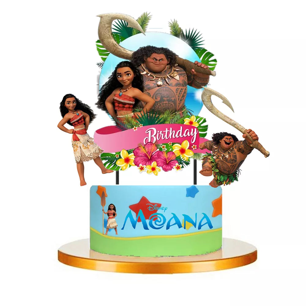 Cartoon Moana Theme Birthday Party Movie theme Cupcake Toppers birthday Party Supplies