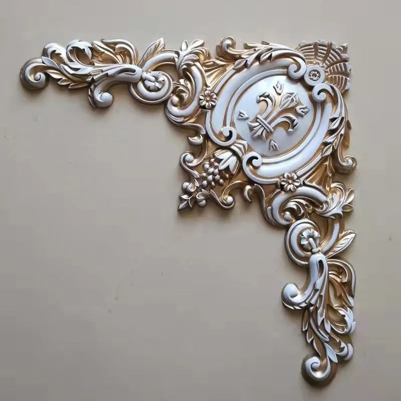 European style ceiling corner flower background wall passway decorative wall stickers Wedding home decoration non-wood carvings