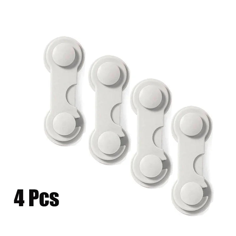 4pcs Baby Safety Cabinets Door Lock Plastic Children Security Protector Multi-function Home Cupboard Drawer Safety Locks