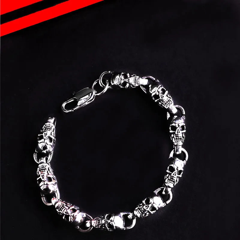 Vintage Skull Beaded Skull Bracelets Gothic Jewelry Accessories Gifts