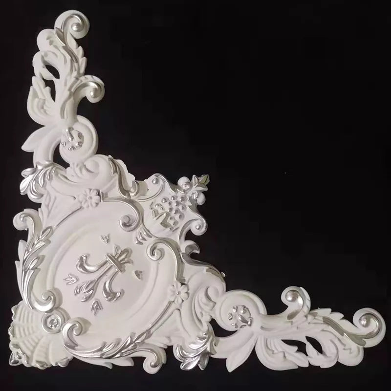 European style ceiling corner flower background wall passway decorative wall stickers Wedding home decoration non-wood carvings