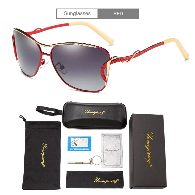YSYX Polarized Women's Sunglasses Big Frame Fashion Sun Glasses For Women New Vintage Butterfly Female Eyewear Sunglasses  E-914
