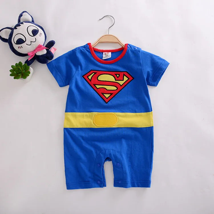 Baby Boy Anime Romper Cartoons Long Sleeve + Smock Halloween Christmas Costume Gift Boys Summer Rompers Spring Autumn Clothing