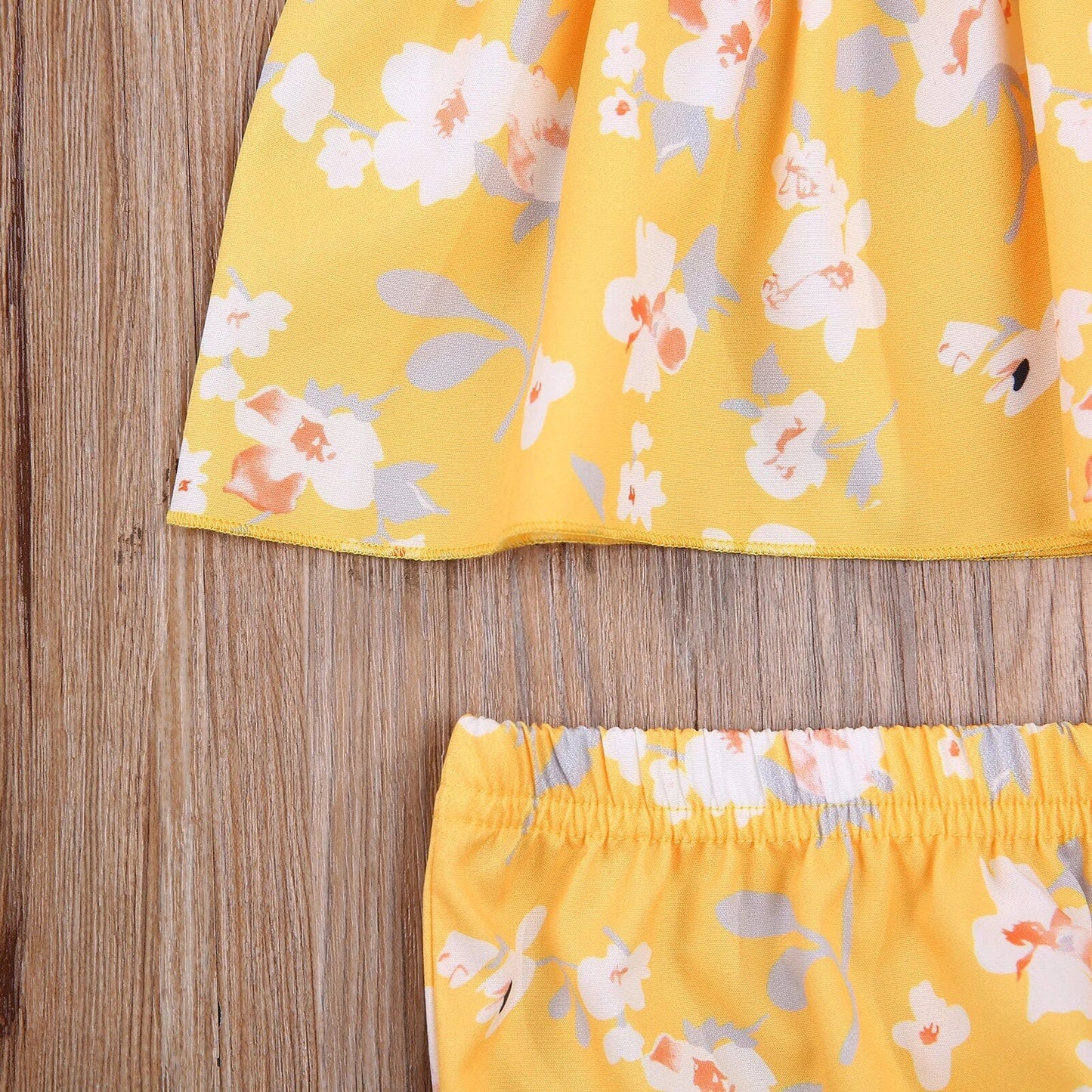 0-24M  Newborn Baby Girls Fashion 2-piece Outfit Set Sleeveless Floral Tops+Shorts Set for Kids Girls