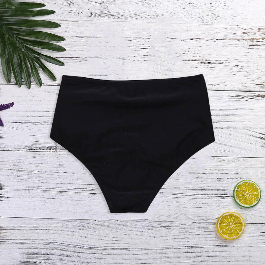 Fashion Bikini Panties Women Black Pants High Waisted Bikini Swim Pants Shorts Bottom Swimsuit Swimwear Female High Waist 2021
