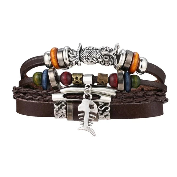 IFMIA Vintage Multi-layer Leather Bracelet Ladies Men's Bracelet Jewelry Bracelets Bangles New Style Party Gift Bohemian Gifts