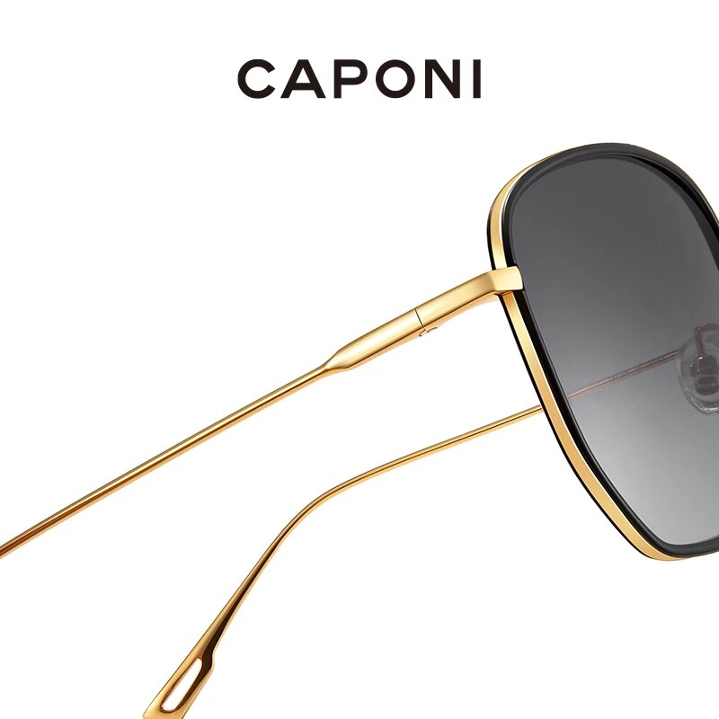 CAPONI Women's Sunglasses Fashion Polarized Sun Glasses For Female Trending Retro Brand Eyewear UV400 Protect Shades CP31016