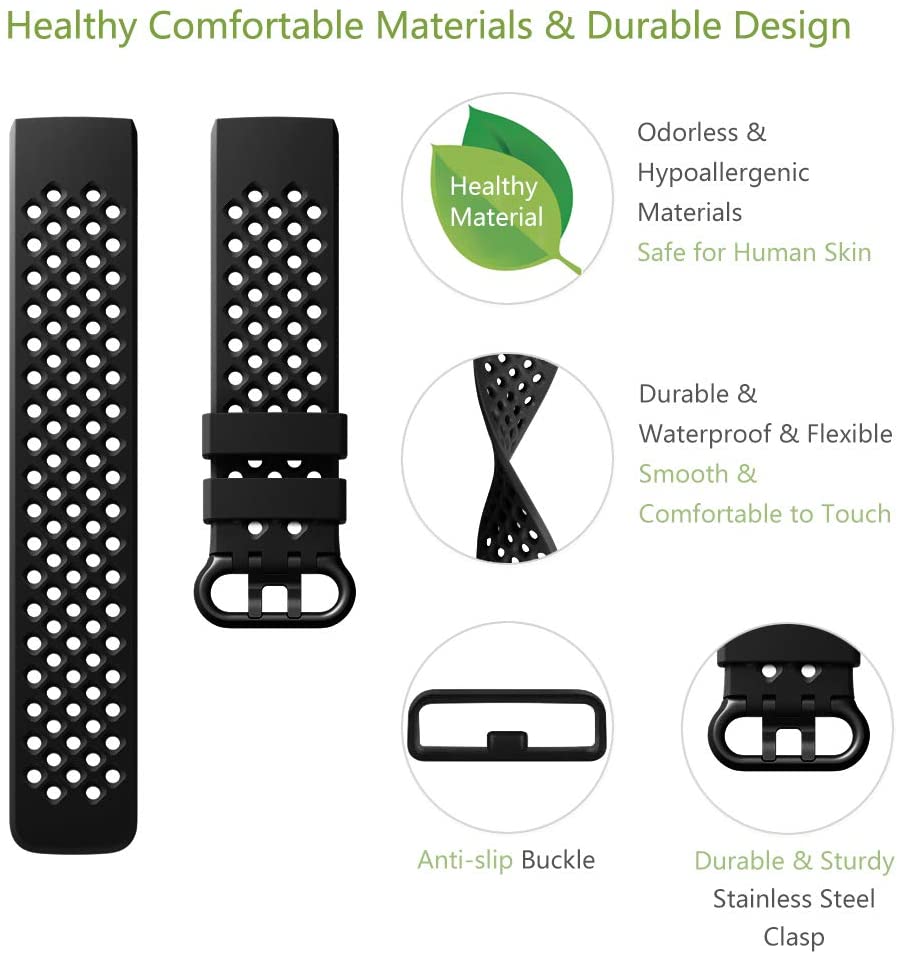 Strap for Fitbit Charge 3 SE band Replacement watchband smart Watch Sport Breathable Silicone Bracelet Fitbit Charge 4 band